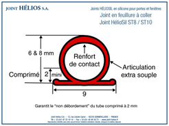 Joint HélioSil ST8 / ST10 - Joint en feuillure à coller